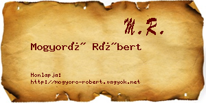 Mogyoró Róbert névjegykártya